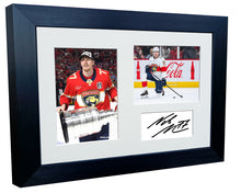 Load image into Gallery viewer, Kitbags &amp; Lockers 12x8 A4 Niko Mikkola Florida Panthers Stanley Cup Winners NHL Autographed Signed Signature Photo Photograph Picture Frame Ice Hockey Poster Gift Triple
