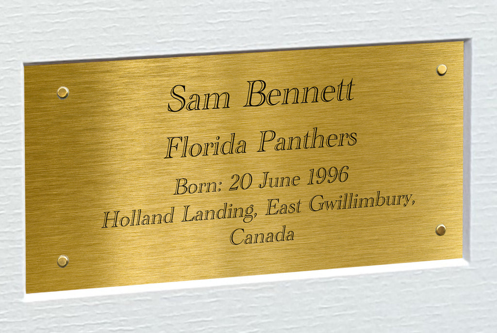 Kitbags & Lockers 12x8 A4 Sam Bennett Florida Panthers Stanley Cup Winners NHL Autographed Signed Signature Photo Photograph Picture Frame Ice Hockey Poster Gift Triple G