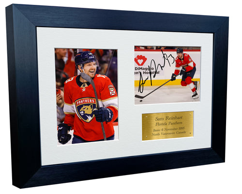 Kitbags & Lockers 12x8 A4 Sam Reinhart Florida Panthers NHL Autographed Signed Signature Photo Photograph Picture Frame Ice Hockey Poster Gift Triple G
