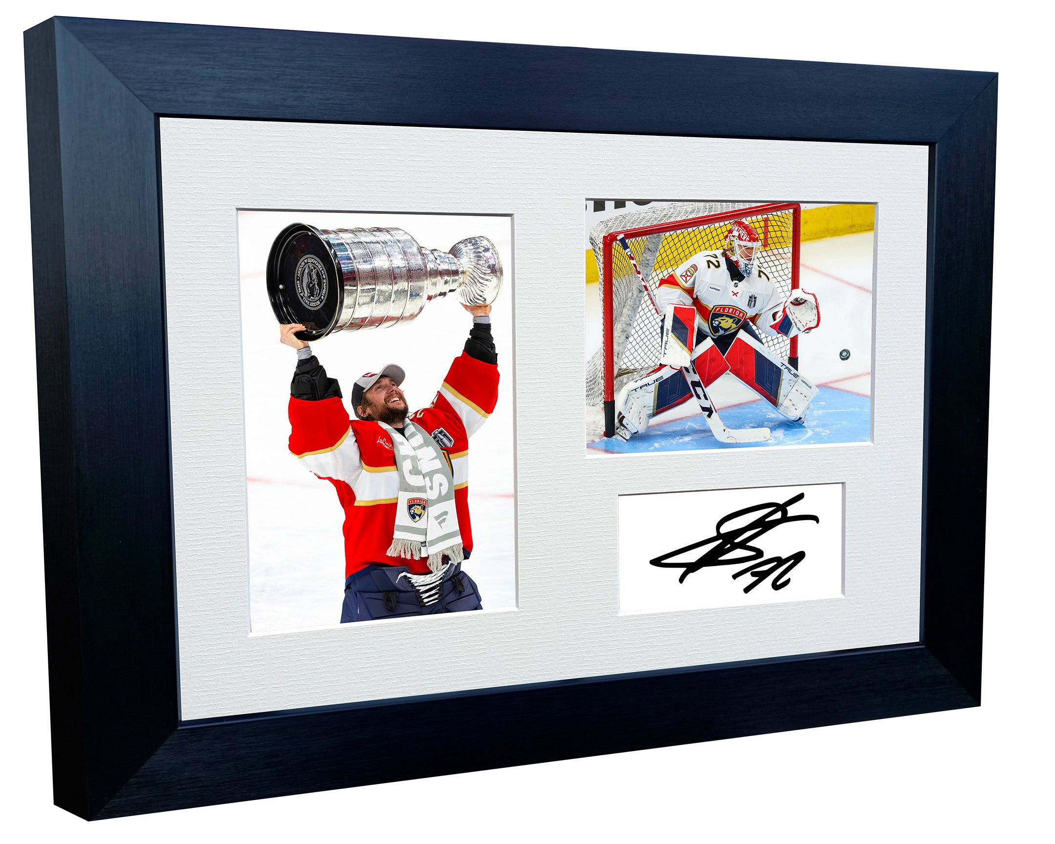 Kitbags & Lockers 12x8 A4 Sergei Bobrovsky Florida Panthers Stanley Cup Winners NHL Autographed Signed Signature Photo Photograph Picture Frame Ice Hockey Poster Gift Triple