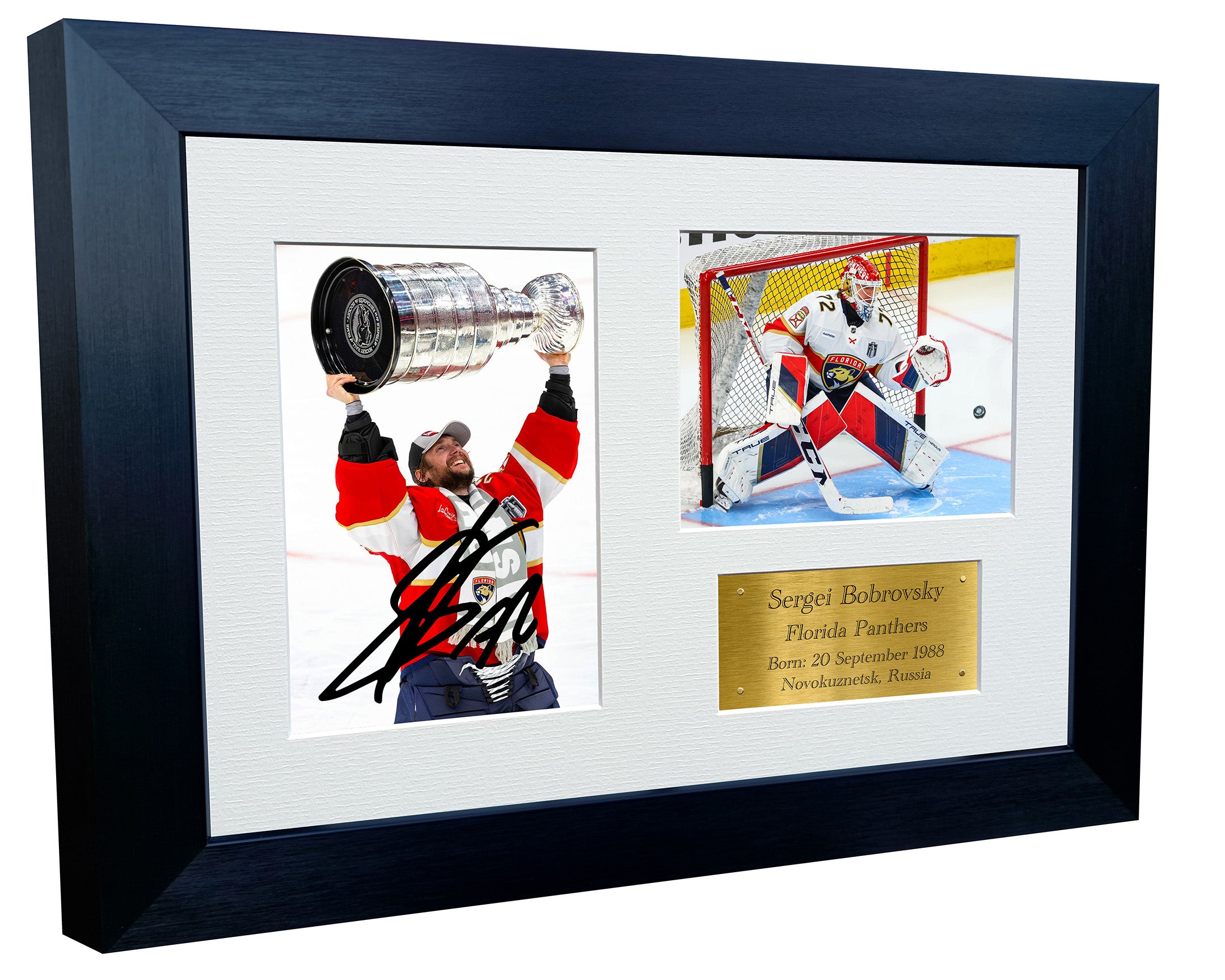 Kitbags & Lockers 12x8 A4 Sergei Bobrovsky Florida Panthers Stanley Cup Winners NHL Autographed Signed Signature Photo Photograph Picture Frame Ice Hockey Poster Gift Triple G