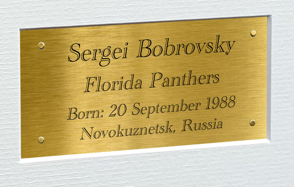 Kitbags & Lockers 12x8 A4 Sergei Bobrovsky Florida Panthers Stanley Cup Winners NHL Autographed Signed Signature Photo Photograph Picture Frame Ice Hockey Poster Gift Triple G