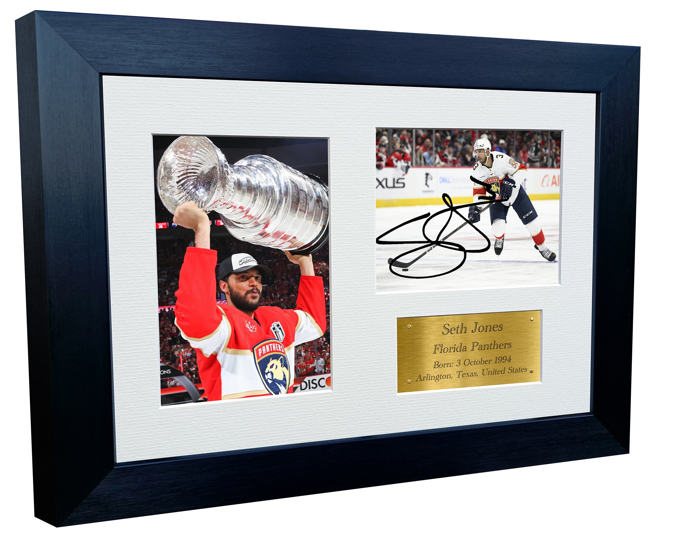 Kitbags & Lockers 12x8 A4 Seth Jones Florida Panthers Stanley Cup Winners NHL Autographed Signed Signature Photo Photograph Picture Frame Ice Hockey Poster Gift Triple G