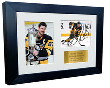 Load image into Gallery viewer, Kitbags &amp; Lockers 12x8 A4 Sidney Crosby Pittsburgh Penguins NHL Autographed Signed Signature Photo Photograph Picture Frame Ice Hockey Poster Gift Triple G