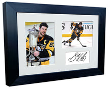 Load image into Gallery viewer, Kitbags &amp; Lockers 12x8 A4 Sidney Crosby Pittsburgh Penguins NHL Autographed Signed Signature Photo Photograph Picture Frame Ice Hockey Poster Gift Triple