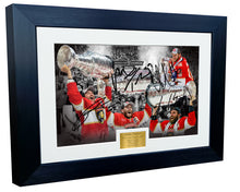 Load image into Gallery viewer, 12x8 A4 Stanley Cup Champions 2024 Florida Panthers Brandon Montour Matthew Tkachuk Aaron Ekblad Aleksander Barkov NHL Autograph Signed Signature Photo Photograph Picture Frame Ice Hockey Poster Gift