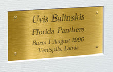 Load image into Gallery viewer, Kitbags &amp; Lockers 12x8 A4 Uvis Balinskis Florida Panthers Stanley Cup Winners NHL Autographed Signed Signature Photo Photograph Picture Frame Ice Hockey Poster Gift Triple G