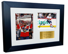 Load image into Gallery viewer, Kitbags &amp; Lockers 12x8 A4 Uvis Balinskis Florida Panthers Stanley Cup Winners NHL Autographed Signed Signature Photo Photograph Picture Frame Ice Hockey Poster Gift Triple G