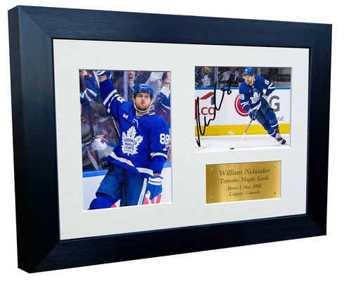 Kitbags & Lockers 12x8 A4 William Nylander Toronto Maple Leafs NHL Autographed Signed Photo Photograph Picture Frame Ice Hockey Poster Gift Triple G