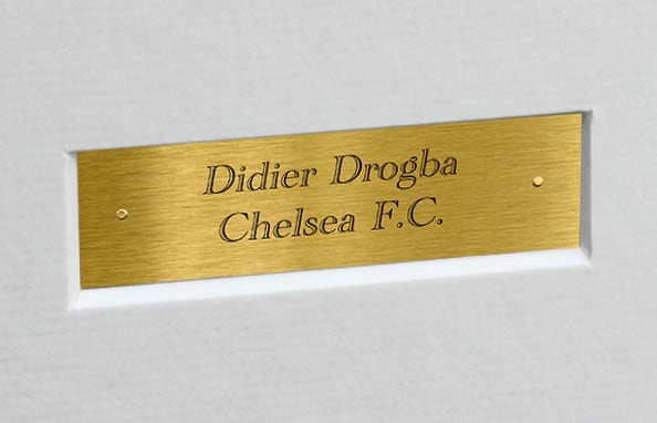 12x8 A4 Didier Drogba Chelsea Autographed Autograph Signed Signature Photograph Photo Picture Frame Football Soccer Poster Gift Triple Gold 8x6