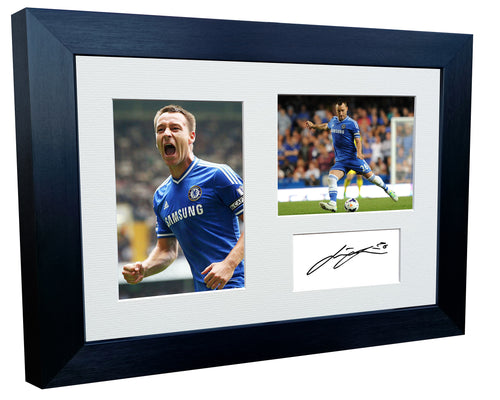 12x8 A4 John Terry Chelsea Autographed Autograph Signed Signature Photograph Photo Picture Frame Football Soccer Poster Gift Triple