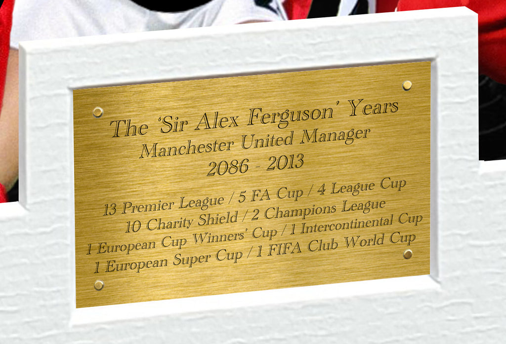 "SIR ALEX FERGUSON YEARS" Cantona-Ronaldo-Beckham-Giggs-Rooney-Scholes Manchester United Photo Picture Signed