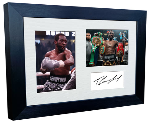 12x8 A4 Signed Terence Crawford Boxing Autographed Photo Photograph Picture Frame Signature Poster Gift Triple