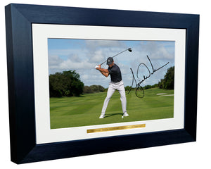 12x8 A4 Tiger Woods US Open PGA Tour Champion Masters Golf Autographed Signed Photo Photograph Picture Frame Poster Gift Swinging
