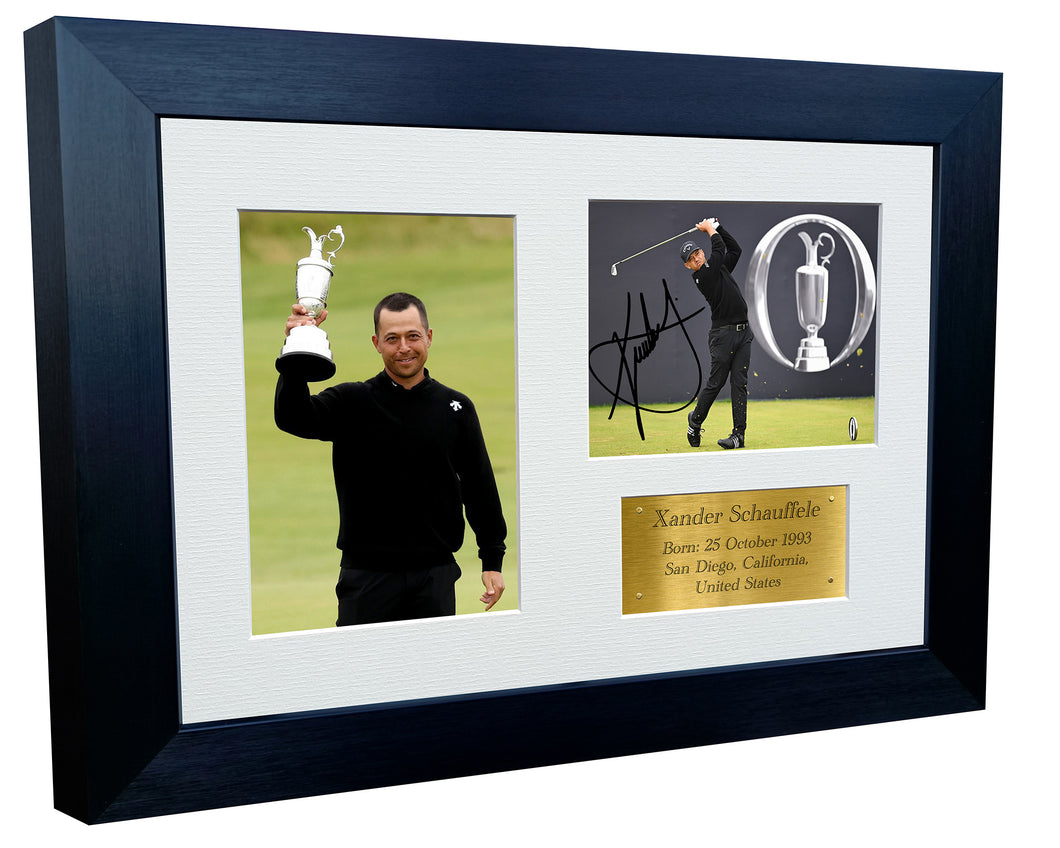 12x8 A4 Xander Schauffele The Open Winner 2024 PGA Tour Champion Masters Golf Autographed Signed Photo Photograph Picture Frame Poster Gift Triple G