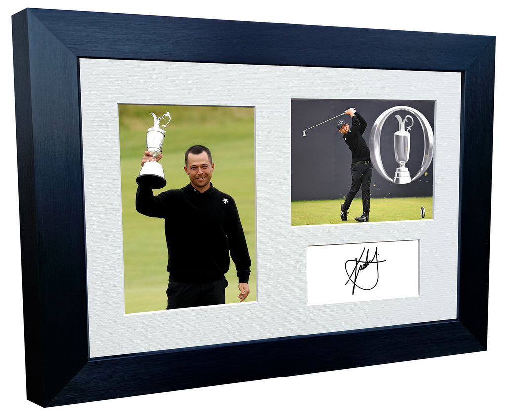 12x8 A4 Xander Schauffele The Open Winner 2024 PGA Tour Champion Masters Golf Autographed Signed Photo Photograph Picture Frame Poster Gift Triple