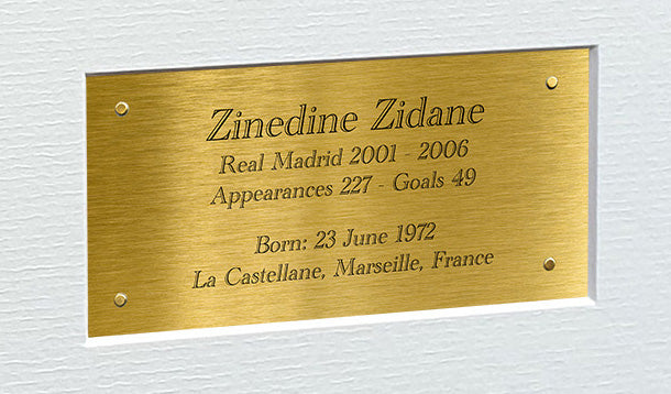 12x8 A4 Signed Zinedine Zidane Real Madrid Autographed Autograph Signed Signature Photograph Photo Picture Frame Football Soccer Poster Gift G