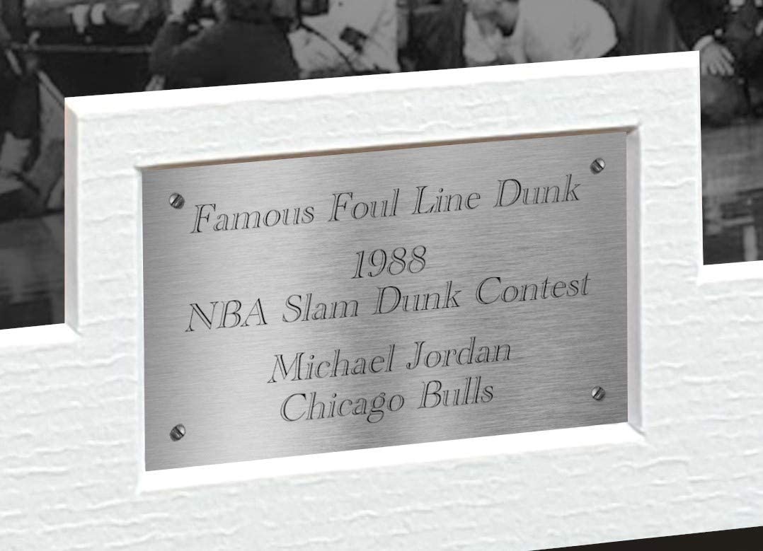 Large A3 Michael Jordan Famous Foul Line Dunk Autographed Photo Photograph Picture Frame S