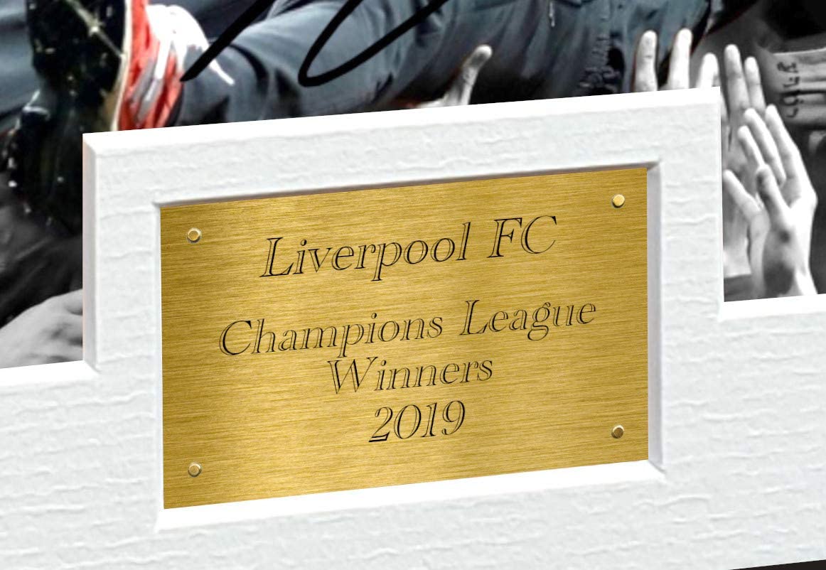 Large A3 2019 CHAMPIONS LEAGUE Signed Liverpool Henderson Klopp Salah Mane Firmino Origi Photo Picture Soccer