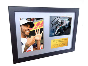 "5 Times World Champion Montage" Lewis Hamilton Photo Photograph Picture Formula 1 F1