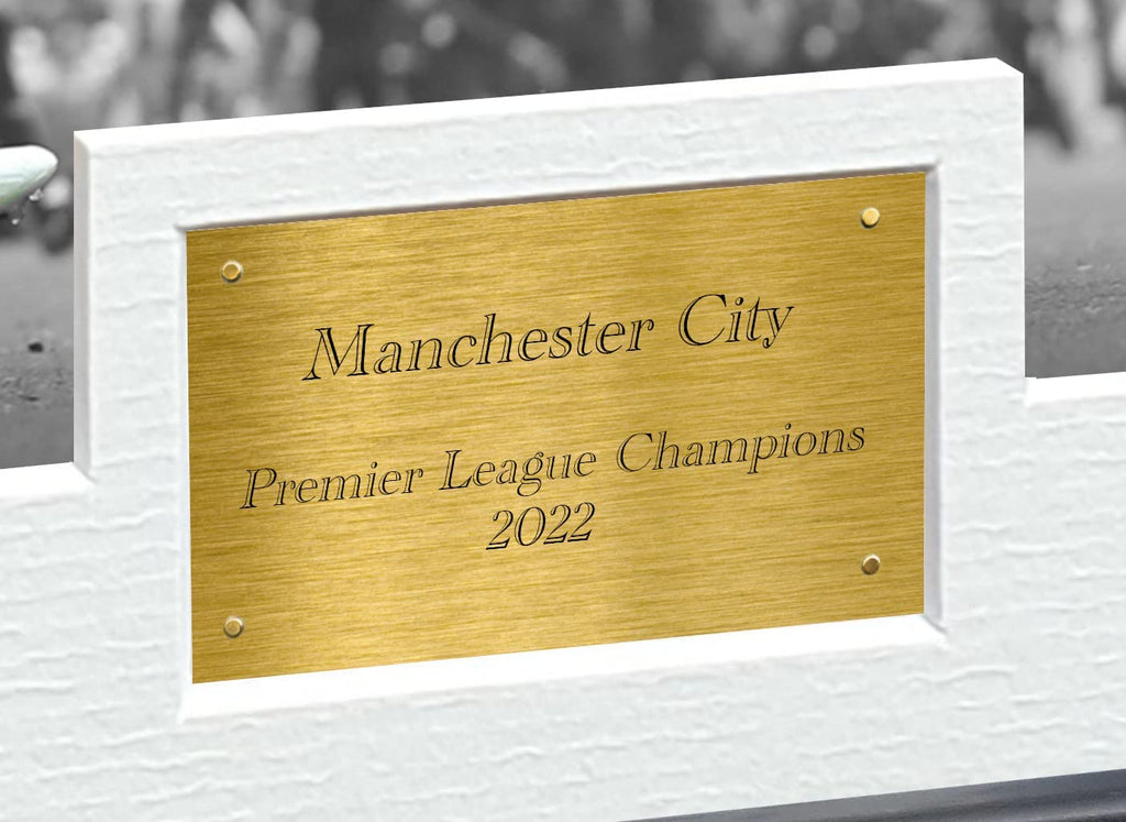 A4 PREMIER LEAGUE WINNERS 2022 Manchester City Ilkay Gundogan Jesus Autographed Signed Photo Photograph Picture Frame Football Soccer Poster Gift 10x8