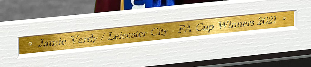 12x8 A4 '2021 FA CUP WINNERS' Jamie Vardy Leicester City FC Signed Autographed Photo Photograph Picture Frame Poster Gift