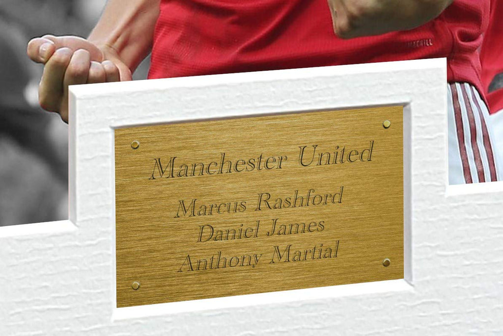 Signed Marcus Rashford Daniel James Anthony Martial Manchester United Photo Picture Soccer