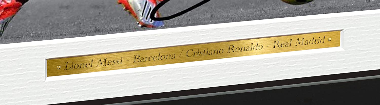 Large A3 Signed Lionel Messi Barcelona Cristiano Ronaldo Real Madrid Autographed Photo Picture