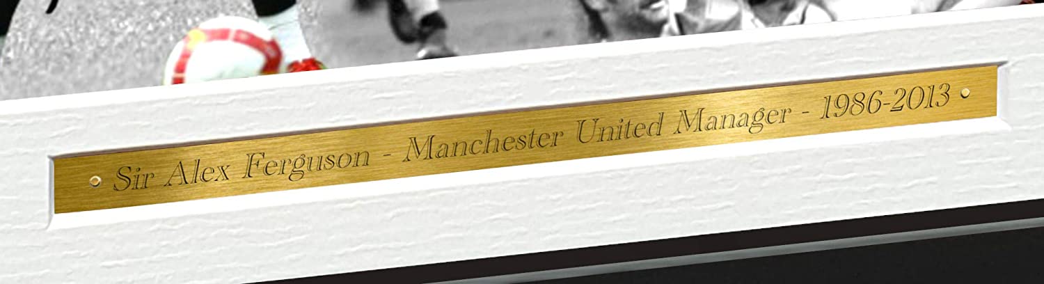 Large A3 Signed "FERGUSON YEARS" Cantona-Ronaldo-Beckham-Giggs-Rooney-Scholes Manchester United Photo Picture