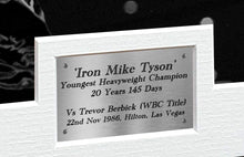 Load image into Gallery viewer, Mike Tyson vs Trevor Berbick 12x8 A4 Autographed Signed Photo Photograph Picture Frame Boxing BW