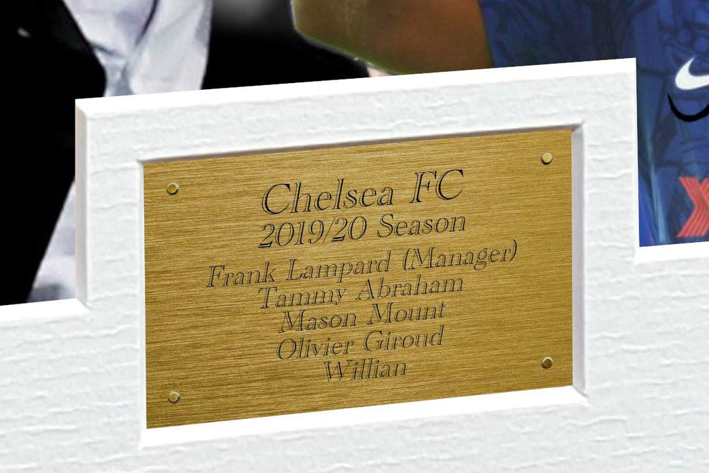Signed Giroud Mount Lampard Willian Abraham Chelsea Photo Photograph Picture Frame