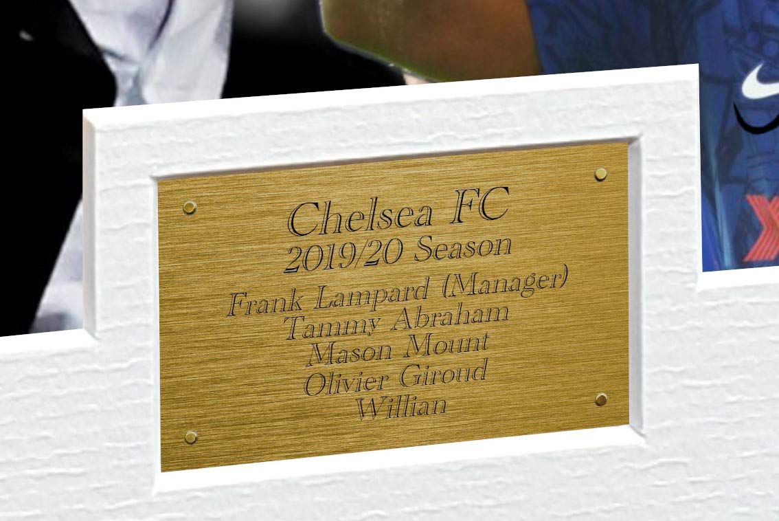 Signed Giroud Mount Lampard Willian Abraham Chelsea Photo Photograph Picture Frame