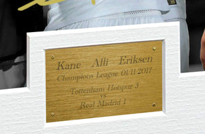 "Tottenham Hotspur vs Madrid 3-1" Signed Harry Kane Dele Alli Eriksen Spurs Photo Picture
