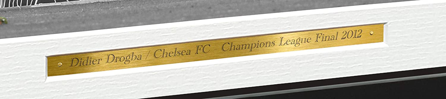 Large A3 Didier Drogba 12x8 A4 Chelsea FC Champions League Winners 2012 Autographed Signed Photo Photograph Picture Frame Soccer Gift Poster 2