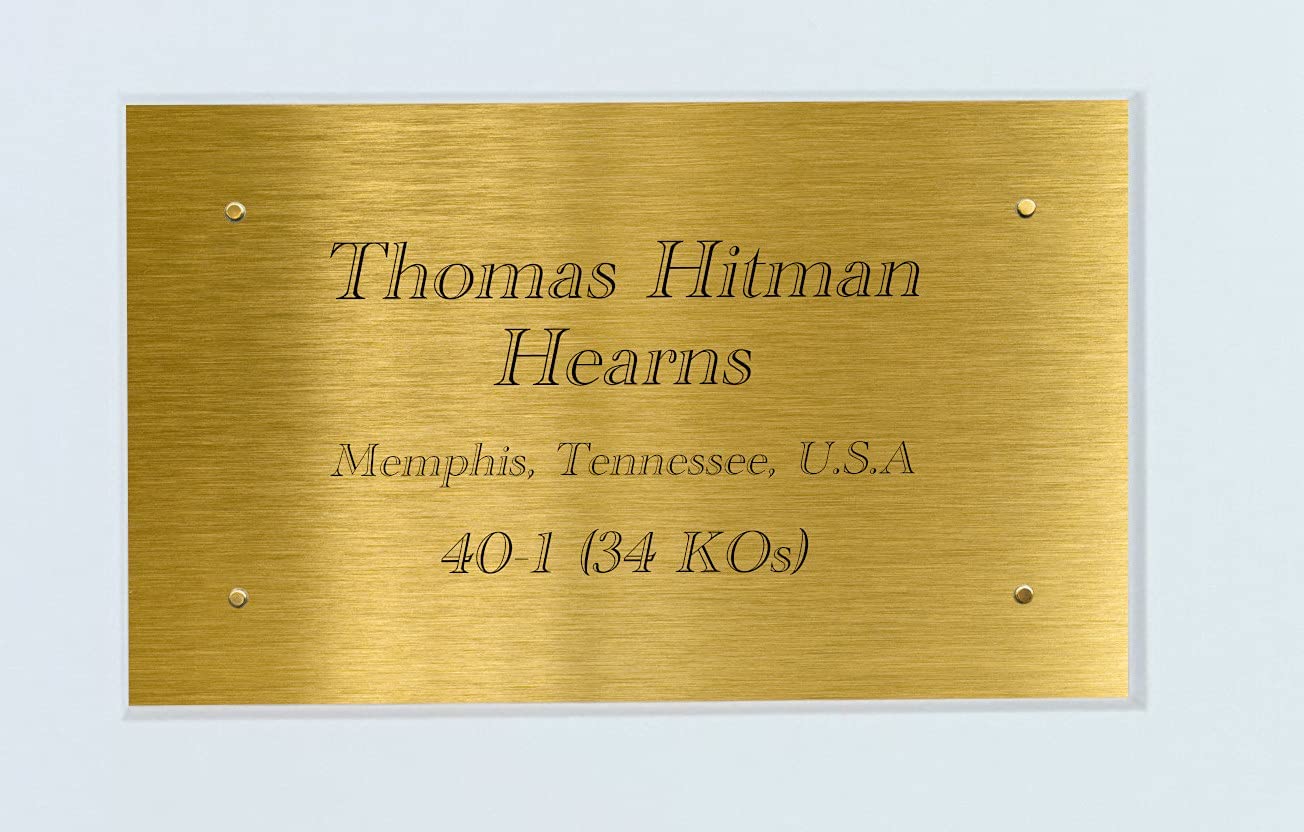 Supersize A3+ Marvelous Marvin Hagler vs Thomas Hitman Hearns 'Fight Poster Montage' Autographed Signed Photo Photograph Picture Frame Boxing Gift