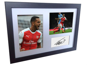 Signed Theo Walcott Arsenal Autographed Photo Photograph Picture Frame Print Gift A4