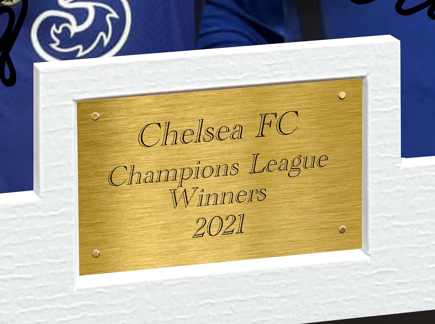 12x8 A4 '2021 CHAMPIONS LEAGUE WINNERS' Chelsea FC Werner Mount James Kante Havertz Tuchel Azpilicueta Signed Autograph Photo Photograph Picture Frame Poster Gift Photograph Picture Frame Poster Gift