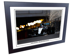 Signed Lewis Hamilton Photo Photograph Picture Frame Motor Sport F1