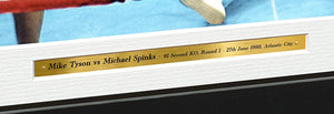 Mike Tyson vs Michael Spinks '91 SECOND KNOCKOUT' 12x8 A4 Autographed Signed Photo Photograph Picture Frame Boxing Gift