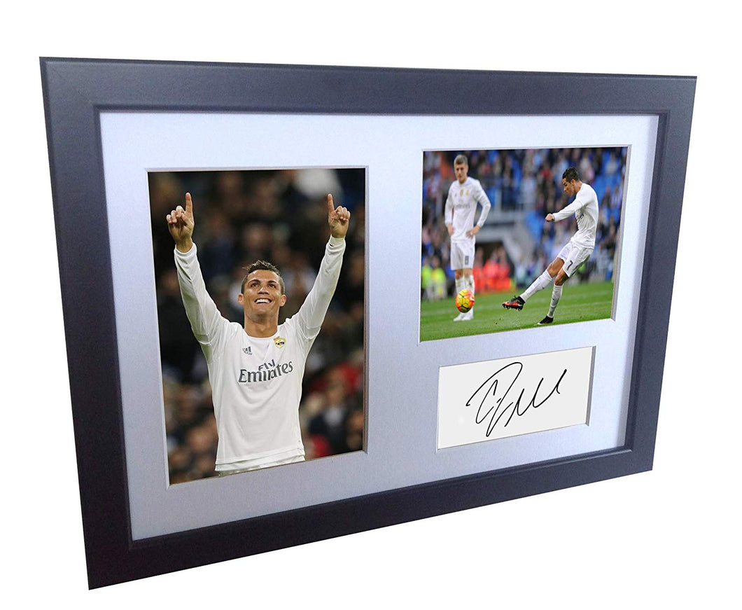 Signed Cristiano Ronaldo Real Madrid Autographed Photo Picture Frame Memorabilia A4