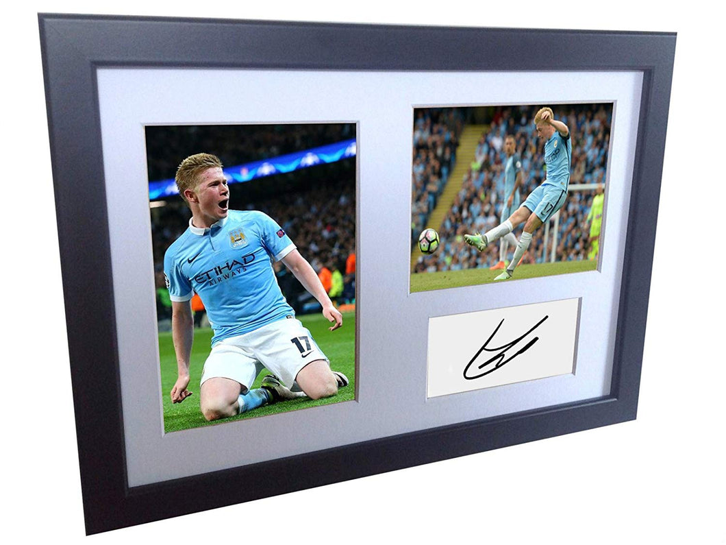 Signed Kevin De Bruyne Manchester City Autographed Photo Photograph Picture Frame Print A4