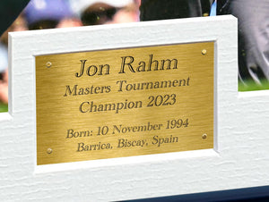Jon Rahm Rahmbo Masters Tournament Champion 2023 US Open PGA Tour Champion Autographed Signed 12x8 A4 Photo Photograph Picture Frame Poster Gift