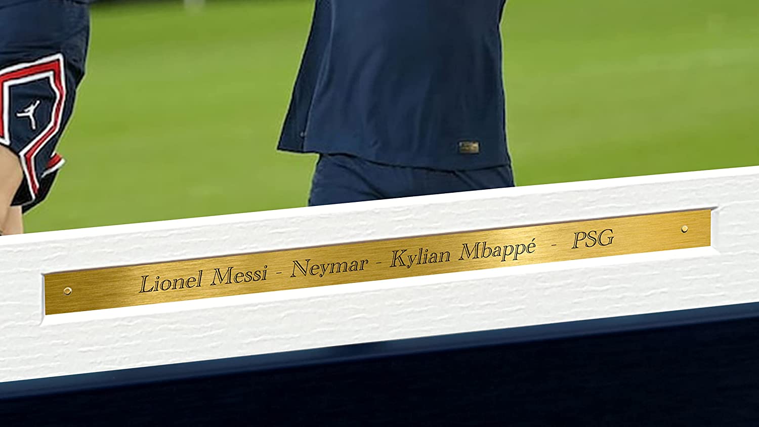 2022/23 Lionel Messi Neymar Junior Kylian Mbappe Paris Saint-Germain PSG Autographed Signed 12x8 A4 Photo Photograph Picture Frame Football Soccer Poster Gift