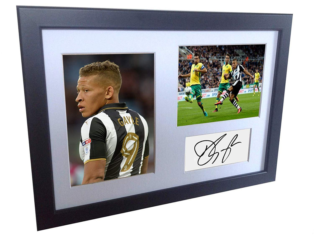 Signed Newcastle United Dwight Gayle Autographed Photo Photograph Picture Frame Gift A4