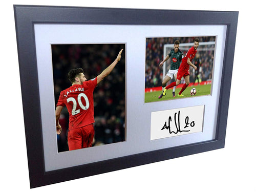 Signed Adam Lallana Liverpool FC Autographed Photo Photograph Picture Frame Print A4