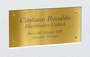 12x8 A4 Cristiano Ronaldo Manchester United Signed Autograph Photo Photograph Picture Frame Poster Gift Gold