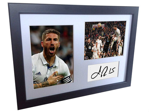 Signed Sergio Ramos Real Madrid Autographed Photo Photograph Picture Frame Print A4