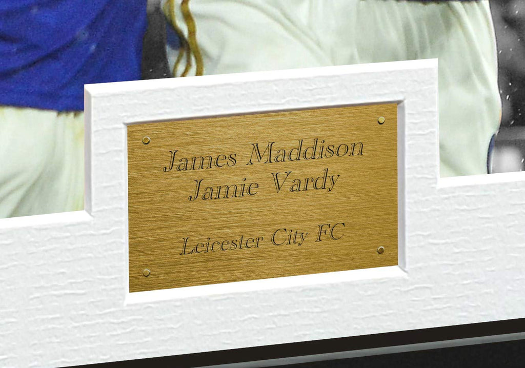 Leicester City Signed James Maddison Jamie Vardy Photograph Photo Picture Frame