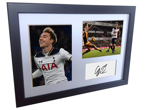 Signed Christian Eriksen Tottenham Hotspur Spurs Autographed Photo Photograph Picture Frame Print A4