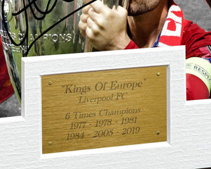 Liverpool "KINGS OF EUROPE" Signed Henderson Gerrard Souness Dalglish Photo Picture Soccer